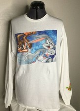 Space Jam Looney Tunes Warner Bros Basketball Long Sleeve Shirt Adult L Bugs Taz