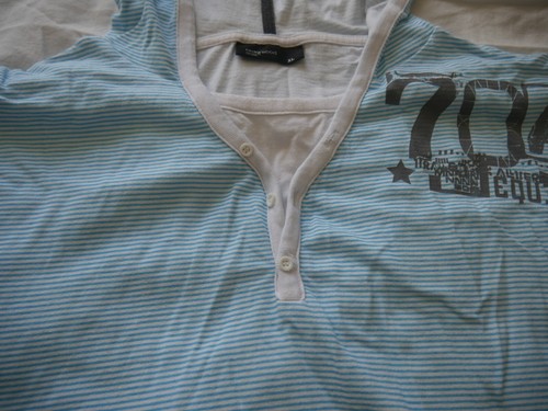 Mens Blue Striped Hoody Top Suze XL Cedarwood State Front Pocket Lightweight - Picture 12 of 13