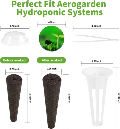 121x Hydroponic Garden Seed Pods Grow Anything Kit with Accessories Sponge Dome - Picture 8 of 9