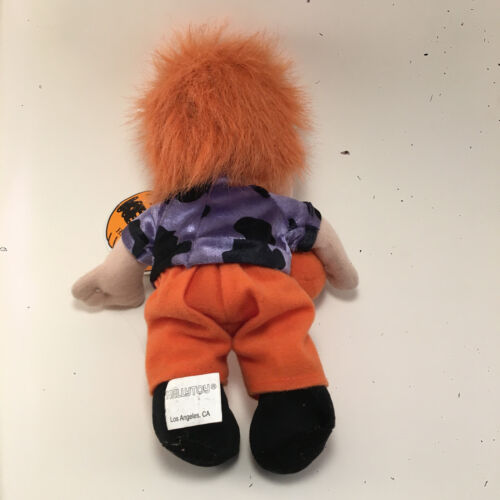 KellyToy Plush 9.5” Halloween Boy with Pumpkin Orange Purple with Tag - Picture 2 of 5
