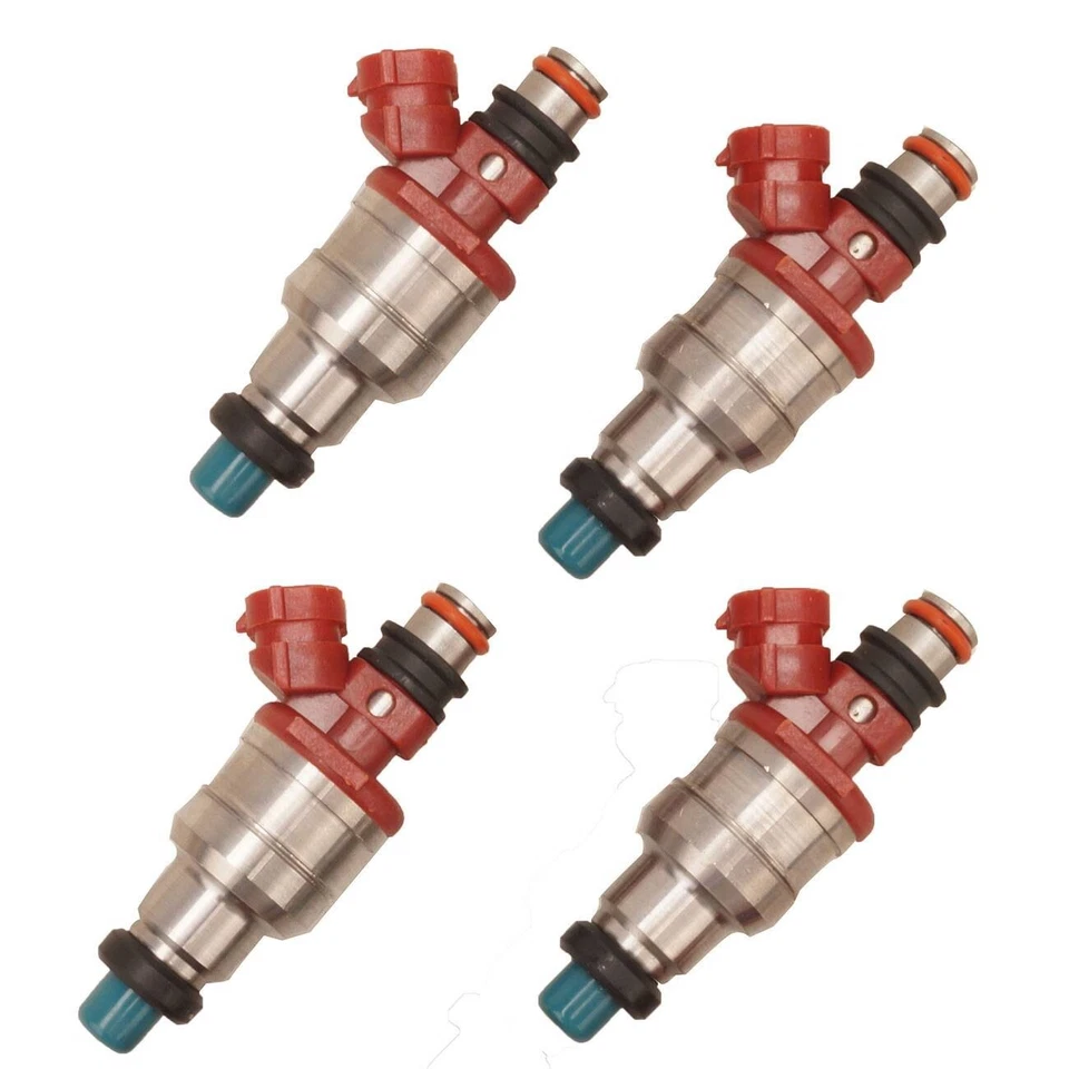 Inyectores de combustible Denso x4 de flujo coincidente OEM para camioneta Toyota 1989-1995 2,4 L I4 Foto 2 de 4