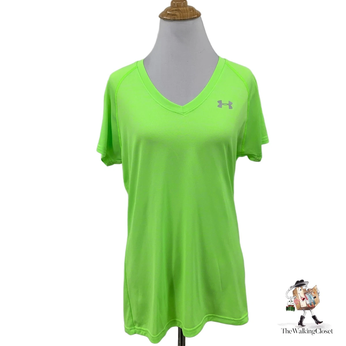 Under Armour Semi-Fitted Heat Gear Tshirt. Vneck Women's Medium