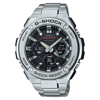 CACIO G-SHOCK GST-W110D 5444　⌚ Casio G-Shock G-Steel GST-W110D-1AJF Solar Radio Atomic Analog