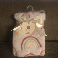 Parents Choice Baby Blanket Rainbow Dots Circles White Walmart Security Lovey