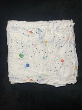 Aden + Anais White Label Blanket Space Planets Stars Boy Girl Swaddle Muslin