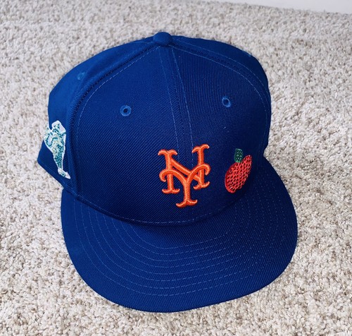 Mets Apple Liberty Blue Wool Fitted Hat 