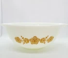 Vintage Pyrex 2 1/2 Qt Mixing Bowl Number 443 Cinderella Butterfly Gold