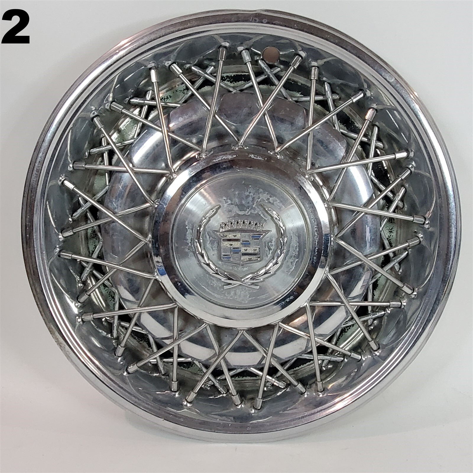 7585 Cadillac Wire Spoke Hub Cap Hubcap w/ Center Cap YOU CHOOSE
