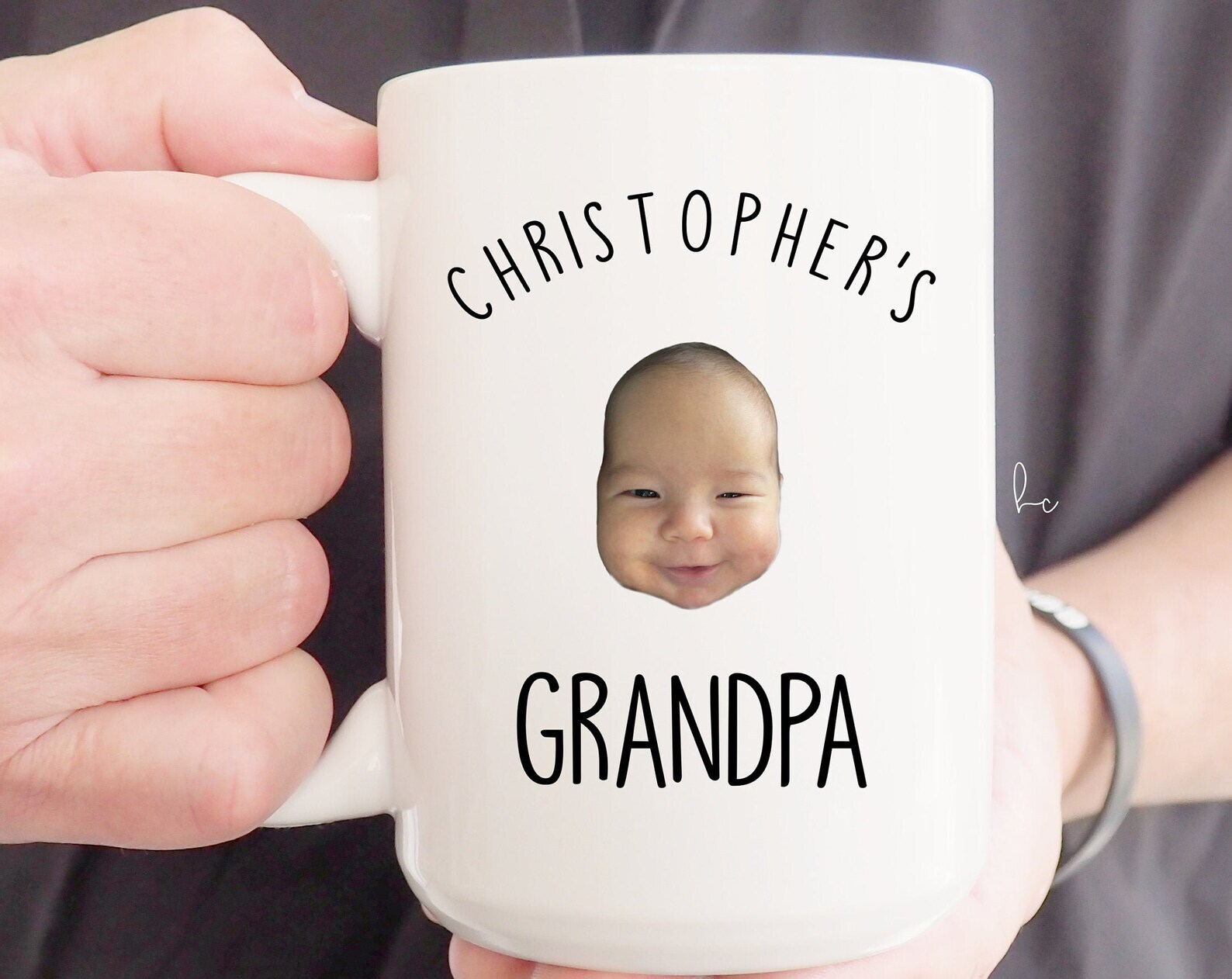 Baby Face Custom Baby Picture Mug Custom Grandpa Mug Personalized Fathers Day