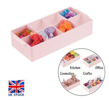 mDesign 8 Compartment Storage Organizer Makeup Crafts Office School Desk Caddy