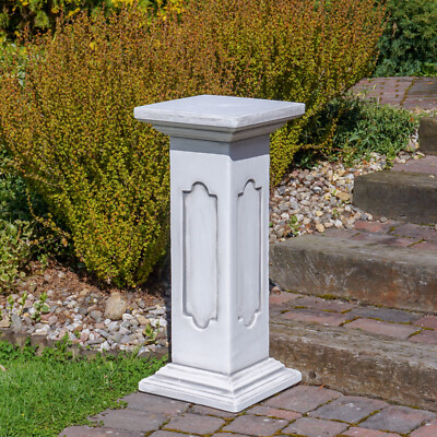 Rechteckiger Steinsockel Podest – Frostsicher, Grau, 24 Cm Hoch, 25x19 Cm Stellfläche, 22 Kg