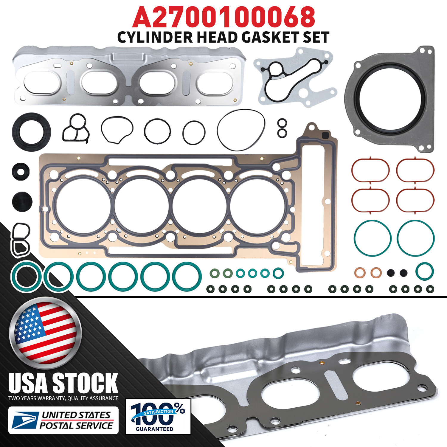 Fit For Mercedes-Benz W176 W246 C117 X156 Engine Cylinder Head Gasket Repair Set