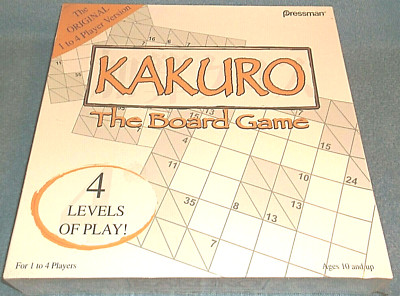 KAKURO THE BOARD GAME - THE ORIGINAL 1 TO 4 PLAYERS - 2006 PRESSMAN - NEW IN BOX