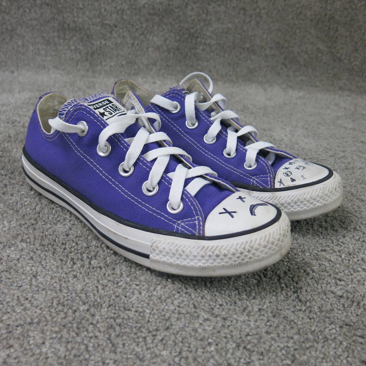 purple white converse