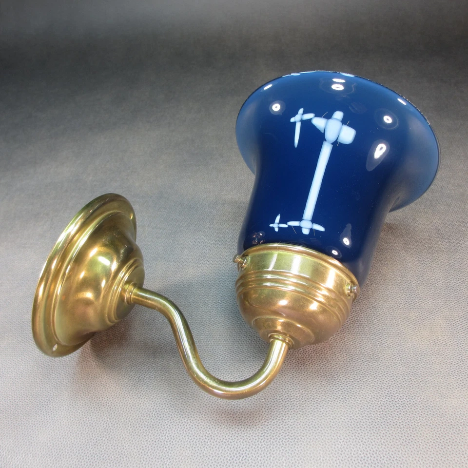 Engl. Messing Wandlampe Vintage Lampe Spiegel Wandleuchte Antik Stil Flurlampe - Bild 3 von 4