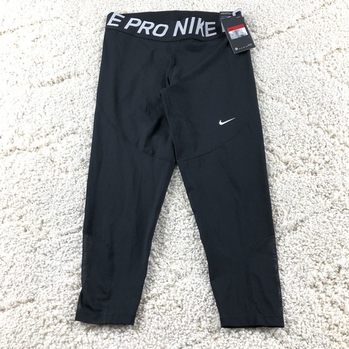 Nike Womens Pro Tight 7/8 Crop Size L Black AO9972 010 Training NEW NWT |  eBay