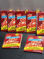 7 Packs 1988 Fleer Baseball Star Stickers MLB - unopened / sealed