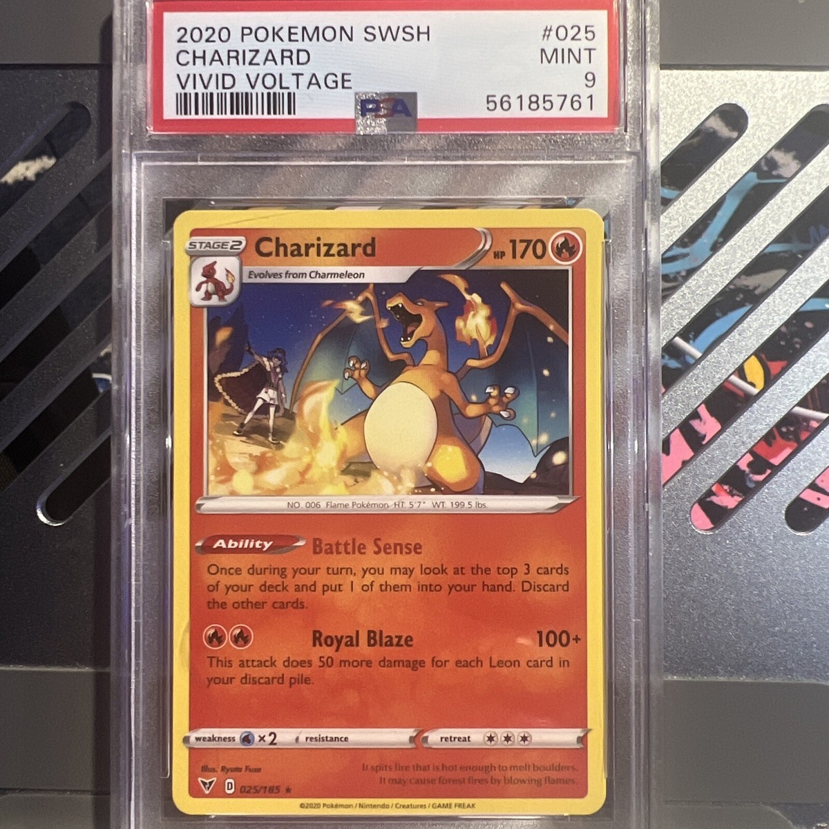 2020 Pokemon Sword & Shield Charizard 025/185 Vivid Voltage PSA 9