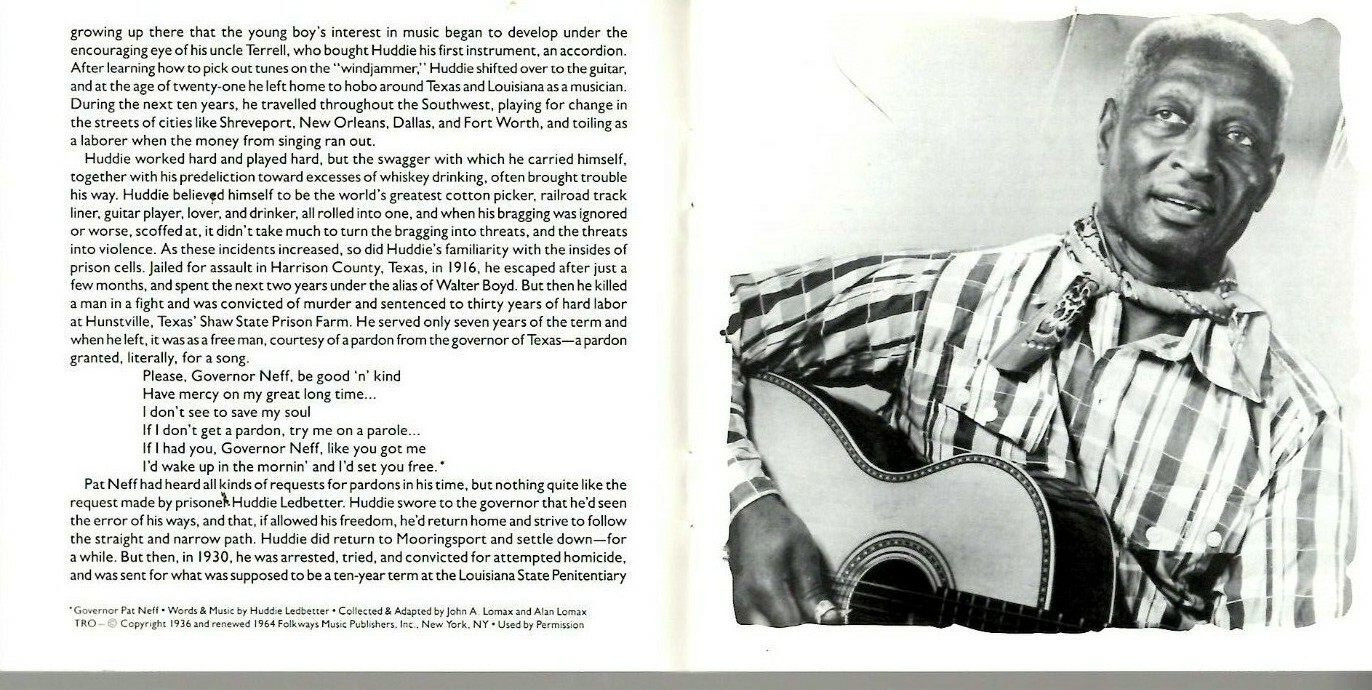 Leadbelly CD RCA Victor Records, 1989, 96002R, Alabama Bound NM! eBay