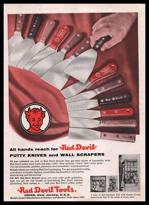 1960 Red Devil Tools Union New Jersey Putty Knives & Wall Scrapers ...