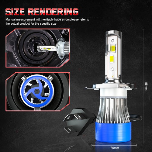 2x H4 9003 LED Headlight Kit Globes Bulbs Hi/Low Beam For Toyota HiAce 2005-2018 - Picture 4 of 16