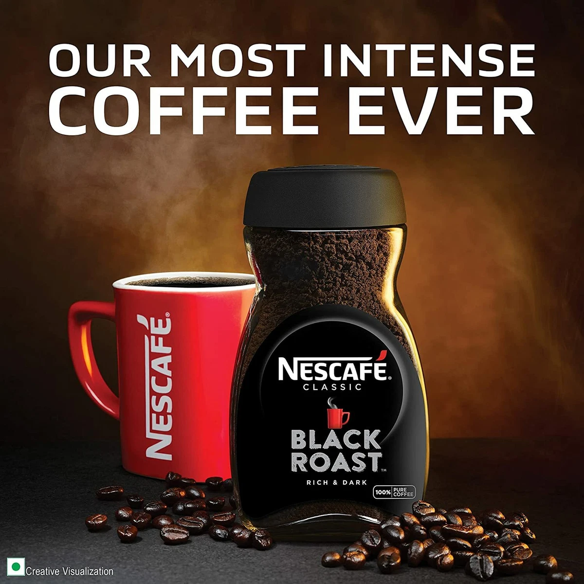 NESCAFÉ Classic Black Roast Instant Coffee, Rich & Dark - 100g