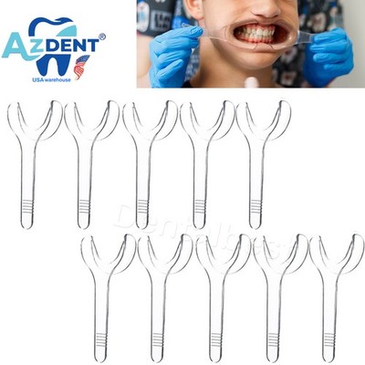 10pcs/packs Dental Autoclavable Lip Cheek Retractor T-shape Mouth Opener Clear