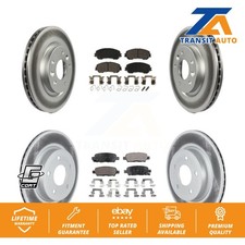 Front Rear Coat Disc Brake Rotors Ceramic Pad Kit For Nissan Qashqai Rogue Sport
