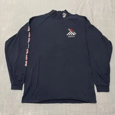 Marine Corps Marathon 2012 Mens M Arlington, VA Mock Turtle Neck LS Blue