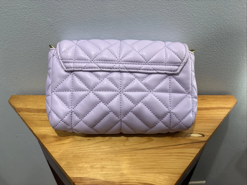 Beautiful Lavendar  Zaba Purse With Gold Chainlink Shoulder Strap 9”x6”x2” - Image 2 of 3