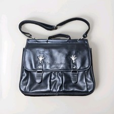 Walt Disney World Multi Pocket Latching Briefcase Mickey Hands Heads Read