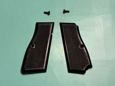 USED FACTORY FM HI POWER BLACK PLASTIC GRIPS WITH SCREWS ARGENTINA BROWNING