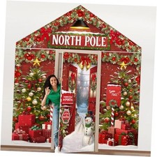 4 Pcs Christmas North Pole Decorations Christmas North Pole Door Covers Door
