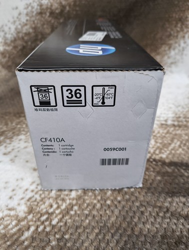 Genuine HP LaserJet 410A Black Laser Toner Printer Cartridge CF410A - New Sealed - Bild 2 von 4