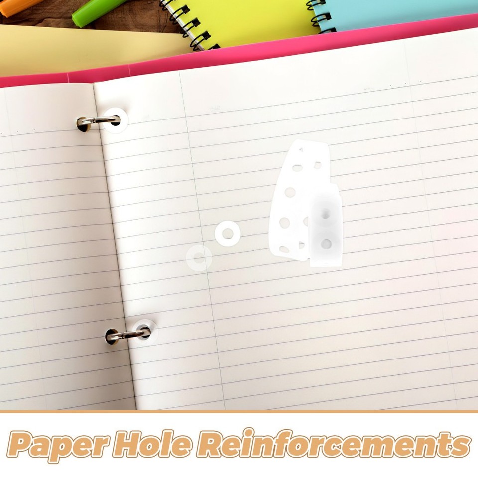 Hole Punch Reinforcements Stickers Clear Hole-punched Pages Self ...