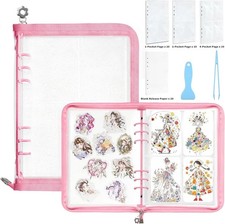 Mlife Sticker Organizer Binder Storage Reusable Pink
