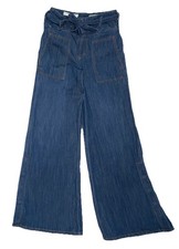 Pilcro Anthropologie Wide Leg Boho Flare Jean SZ 27 Snap Closure Pant Leg Hippie