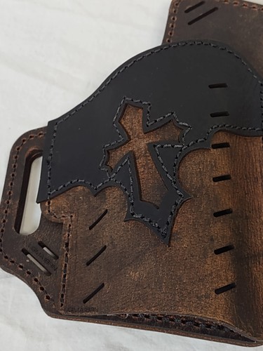 Versacarry Glock 19 RH Leather Holster Two Tone Cross Nice! - Picture 2 of 7
