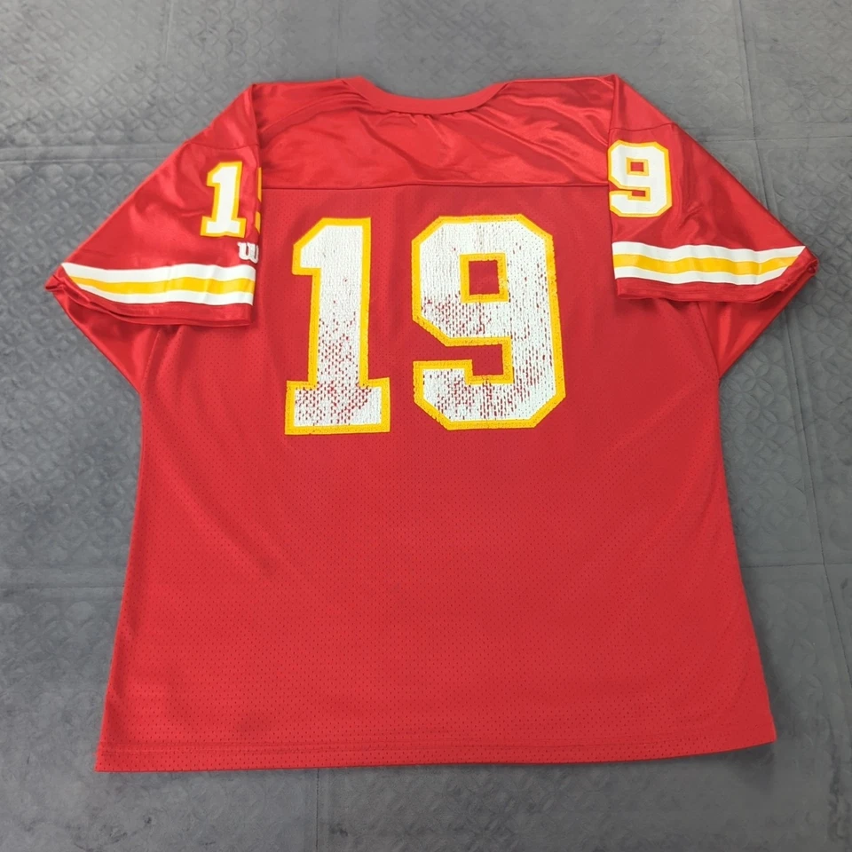 Camiseta De Colección Kansas City Chiefs Joe Montana Wilson Roja Hecha en EE. UU. Foto 2 de 4