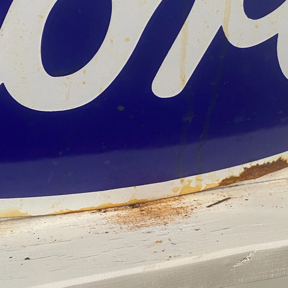 Ford Enamel Sign - 46x22cm (18.1x8.7") - Nice Vintage Porcelain Garage Wall Sign - Image 4 of 4