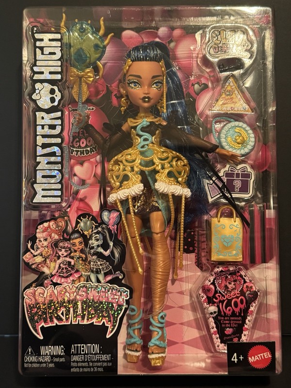 2025 Monster High Scary Sweet Birthday Cleo De Nile Doll & Accessories NRFB