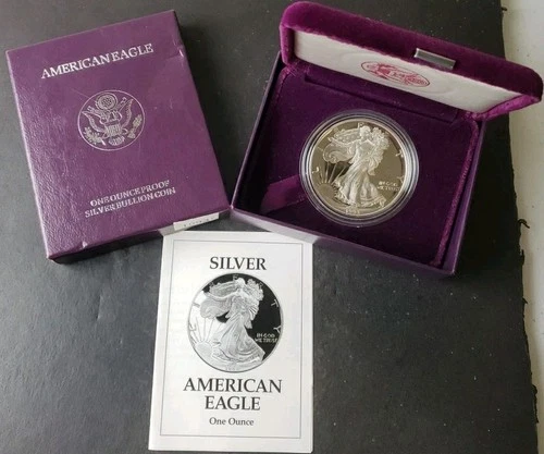 1993 P Proof $1 American Silver Eagle Dollar