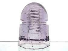 MINT- BRIGHT FIZZY PURPLE G.T.P. TEL.CO. CANADA Glass Railroad Beehive Insulator
