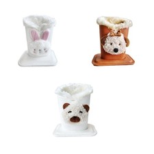 Plush Lined Eyeglass Holder Multipurpose Anti Scratch Cartoon Protective Glasses