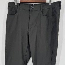 Callaway Mens 36x30 Golf Pants Flat Front Straight Leg Performance Charcoal Gray