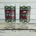 Vintage Coca-Cola Tiffany Style glasses - set of 2