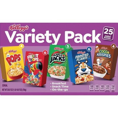 Kellogg's Assorted Breakfast Cereals (25 Pack) | eBay