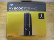 WD MY BOOK FOR MAC 3 TB EXTERNAL HARD DRIVE - NEW IN SEALED PACKAGING