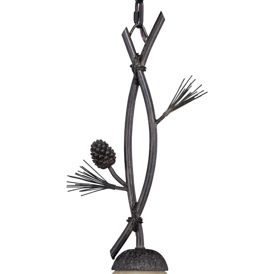 Sierra 1-Light Mini Pendant in Rustic and Bell Style 19.75 Inches Tall and 5.75 - Image 3 of 4