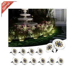 High Efficiency Solar Garden Lights - 12 Pack, Weatherproof & Easy Installation